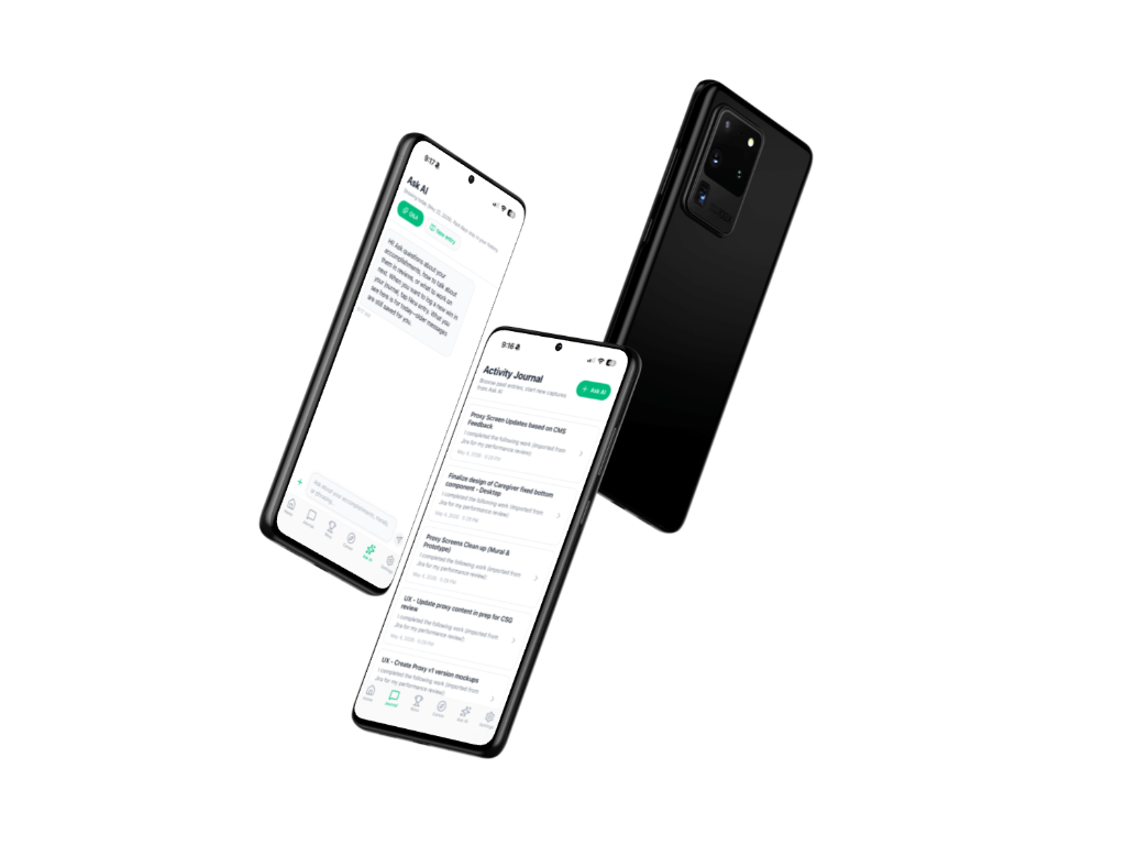 AccomplishMint Ask AI and Activity Journal on iOS